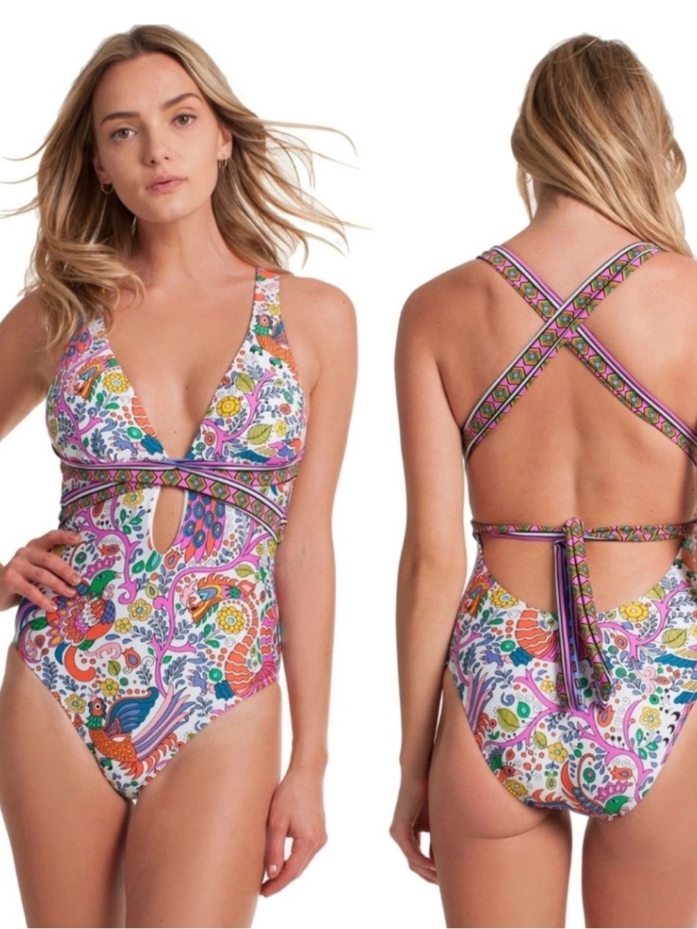 Trina Turk Jungle Beach Cross Back One Piece